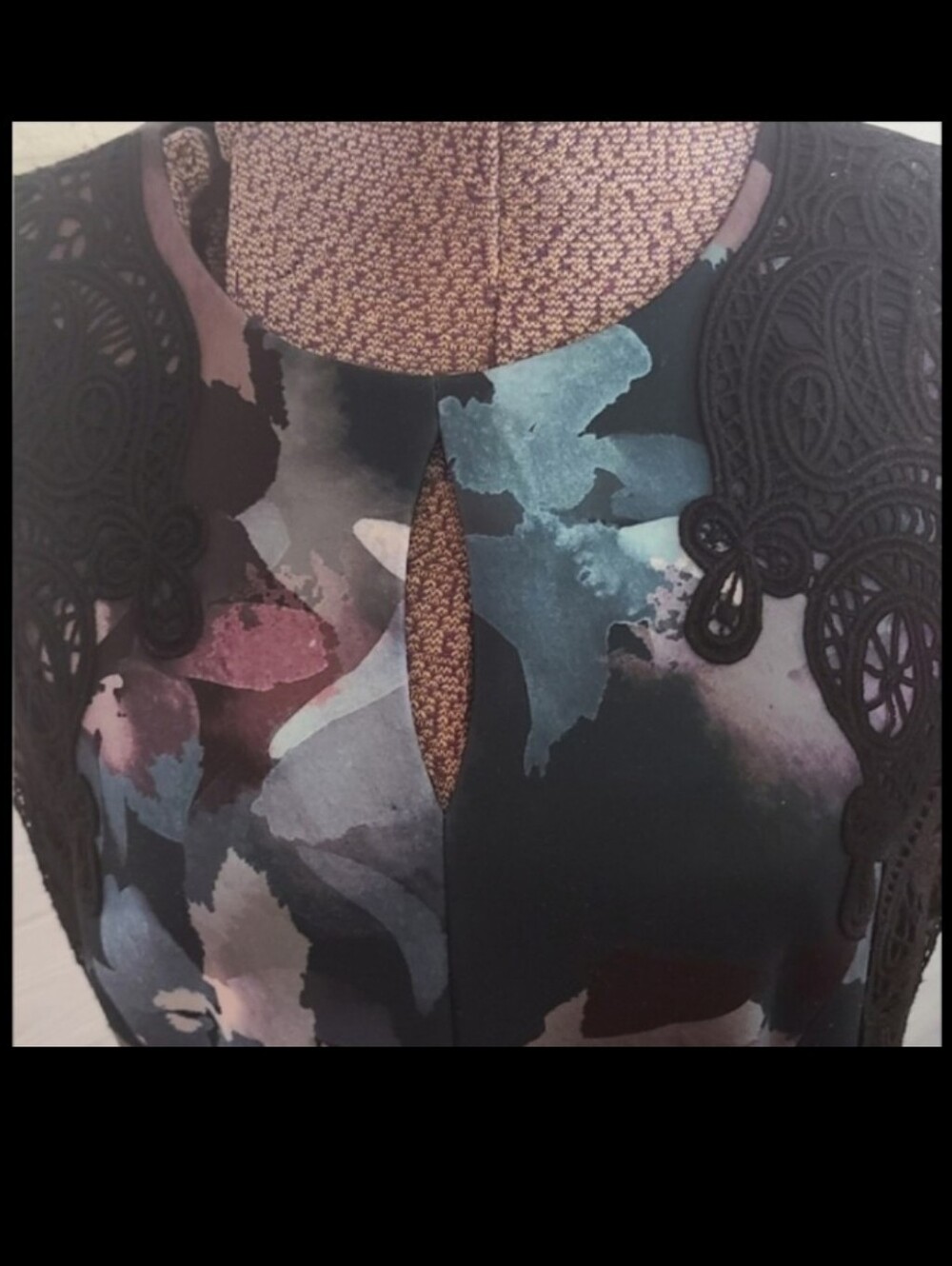 Antonio Melani Sleeveless Fit & Flare Edgy Gothic Floral Lace Midi Dress Size 6 - Picture 4 of 6